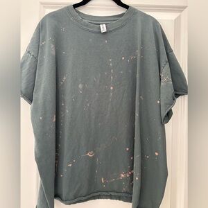Green Bleached Out Pebby Forevee Tee